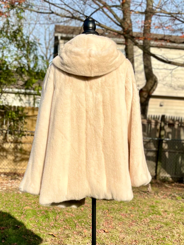 TOURMALINE MINK FEMALE JACKET WITH HOOD - Dimitrios Furs
