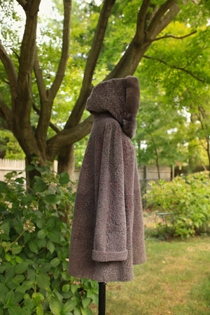 Astrakhan Lamb Jacket w/ Double Fur Hood