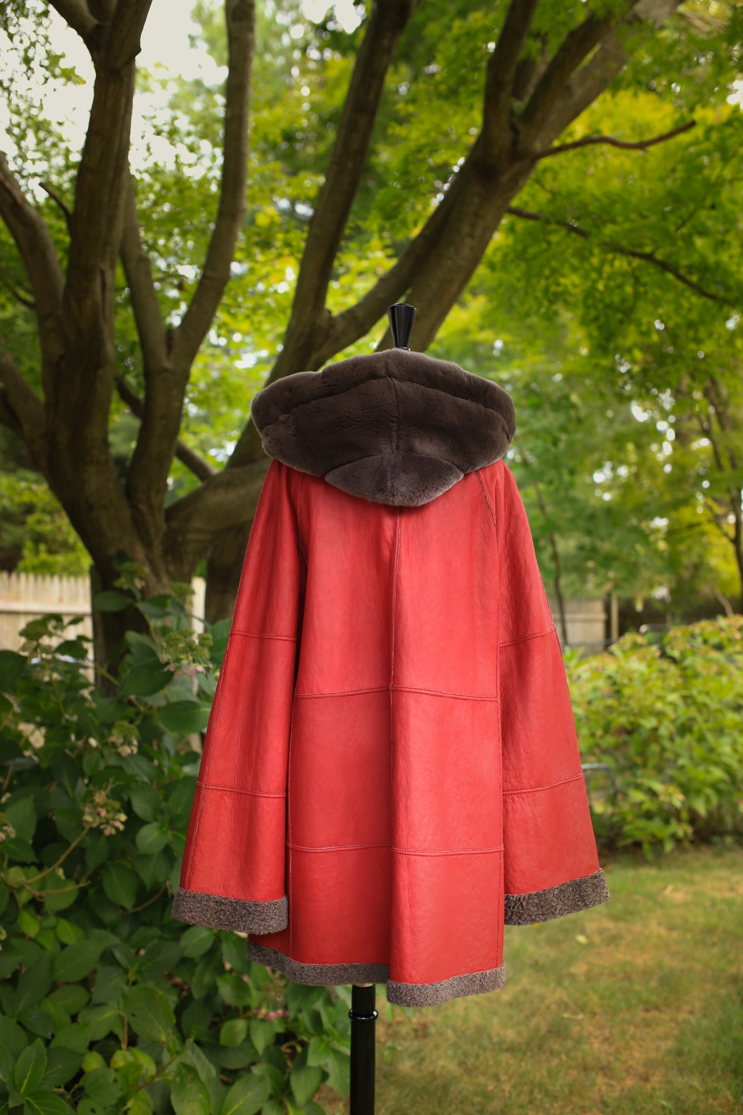 Astrakhan Lamb Jacket w/ Double Fur Hood
