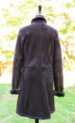 Brown Merino Shearling Coat