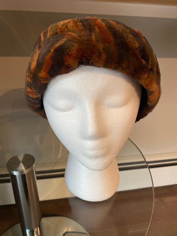Multicolored Sheared Sculptured Mink Headband