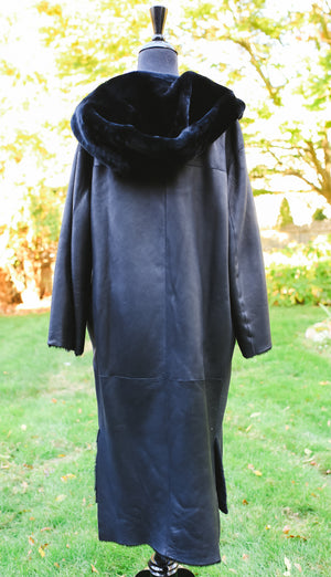 Nuuk Shearling Jacket with Fur Hood
