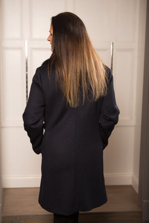 Coat Crossover with decorative buckle