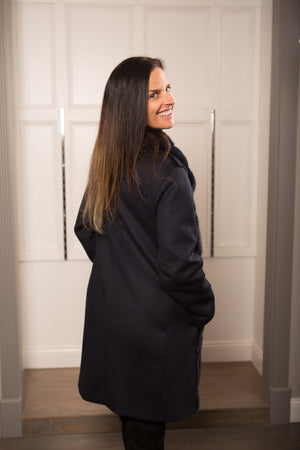 Coat Crossover with decorative buckle