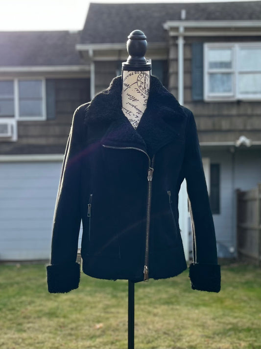 SHEARLING CROP ZIP UP JKT