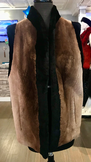 SHEARED beaver vest
