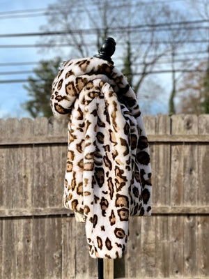 WHITE MINK LEOPARD PRINT