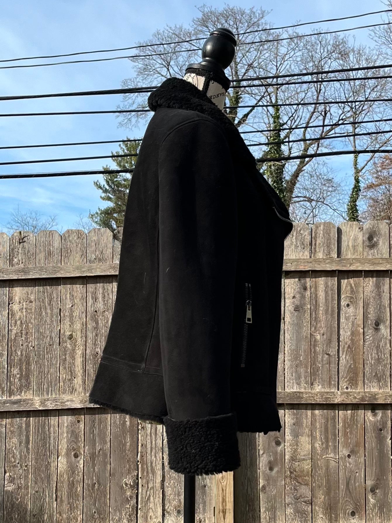 SHEARLING CROP ZIP UP JKT