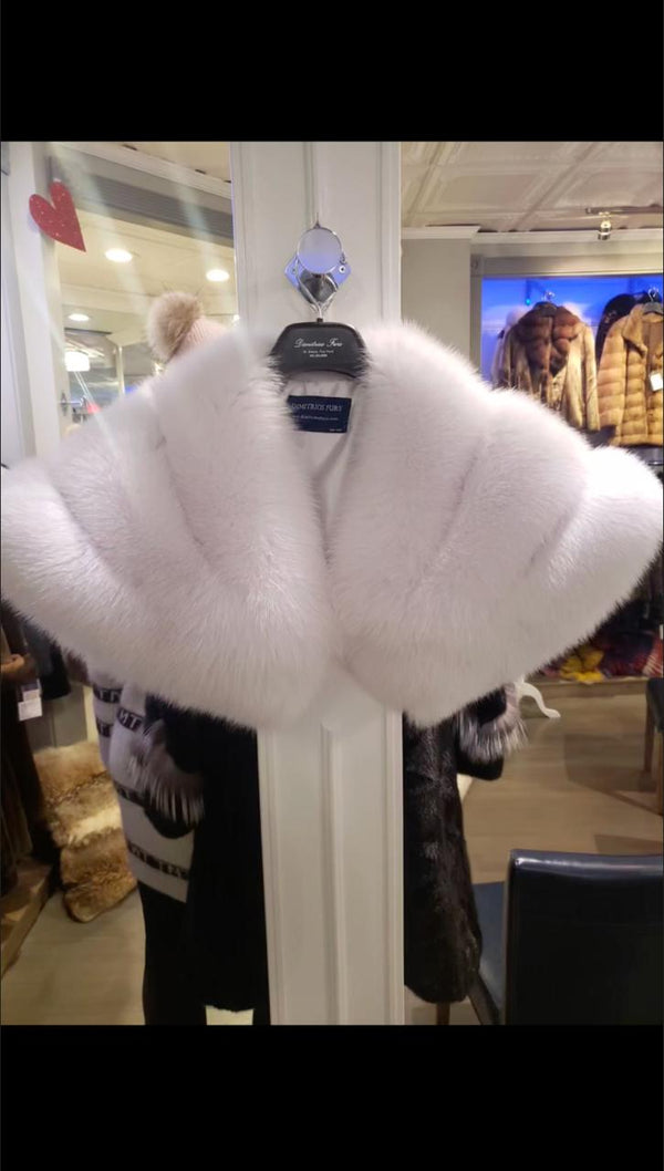 White fox shawl