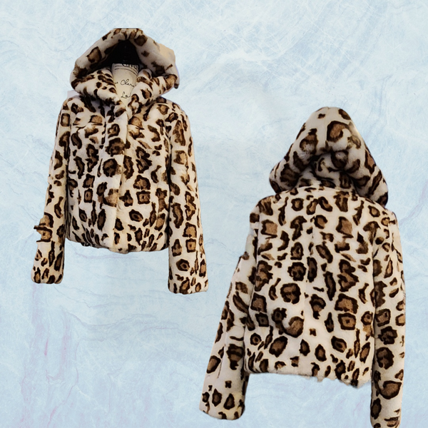 Leopard Minc mink leopard print crop jacket - Dimitrios Furs