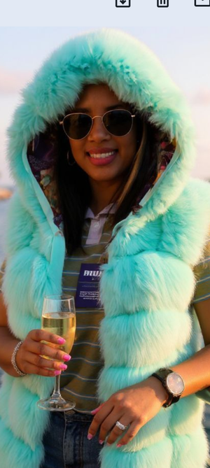 Fox Long Vest with hood