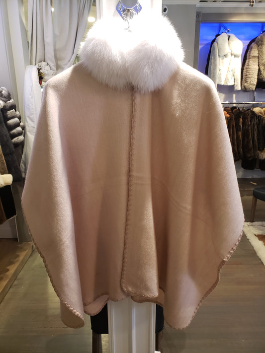 Cashmere ultra soft /fox trim