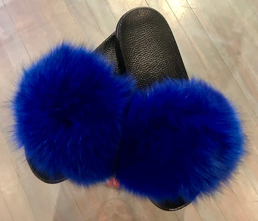 NAVY BLUE FOX SLIDE
