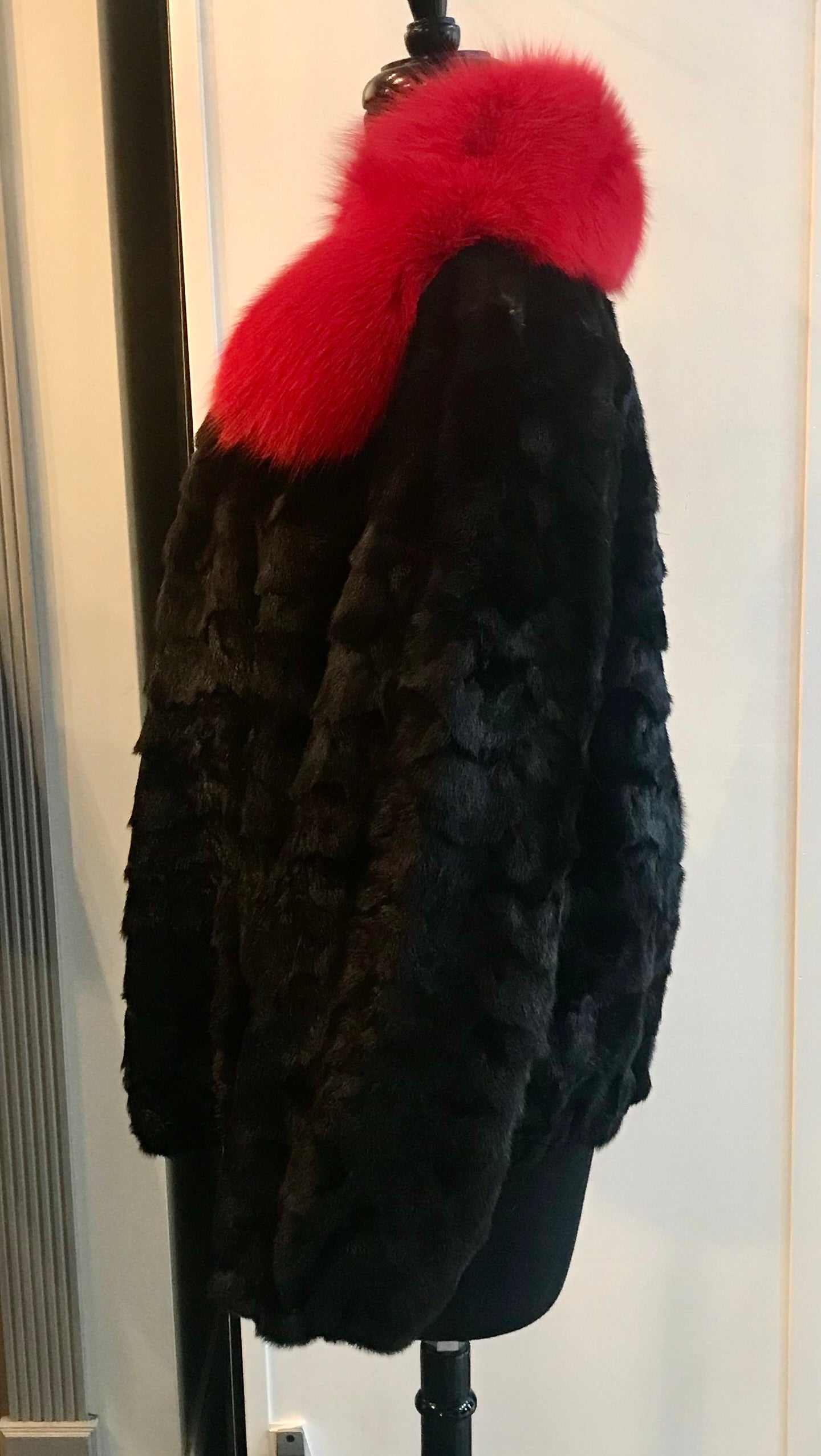 MINK SECTION BOLERO - FOX COLLAR