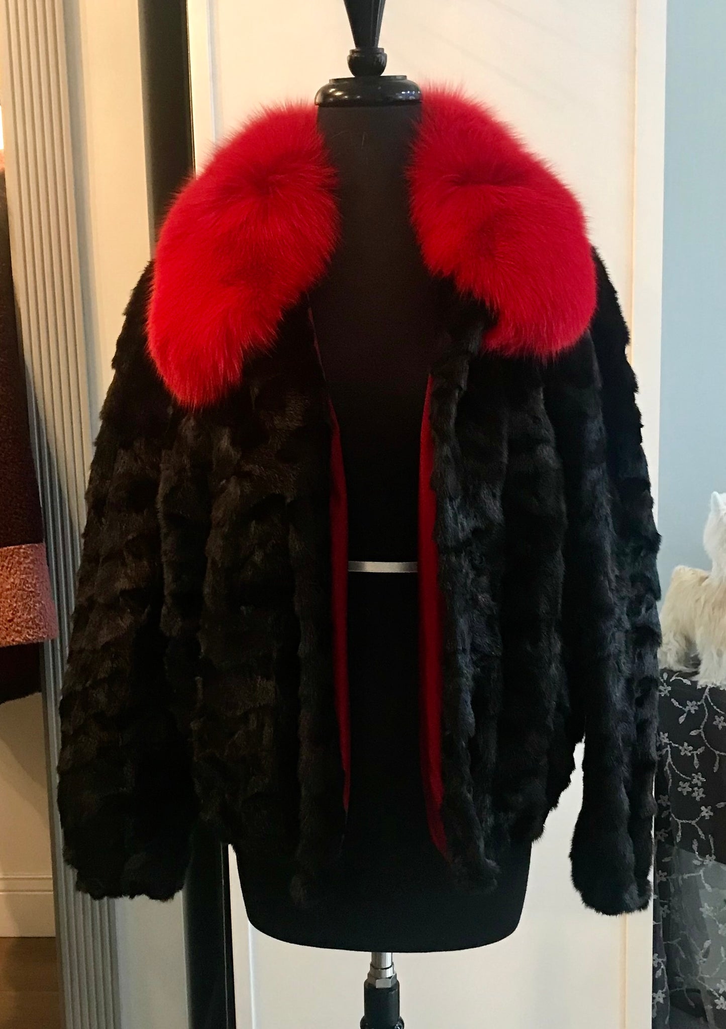 MINK SECTION BOLERO - FOX COLLAR