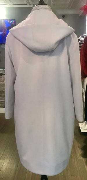 WINTER WHITE CASHMERE CAR COAT