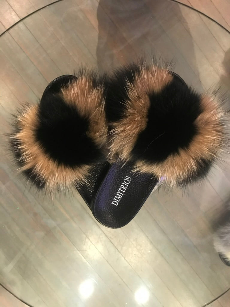 BLACK & BROWN FOX SLIDE
