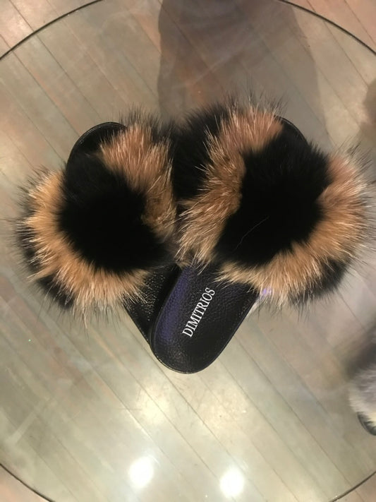 BLACK & BROWN FOX SLIDE