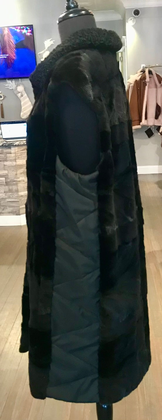 SHEARED MINK PERSIAN LAMB COLLAR