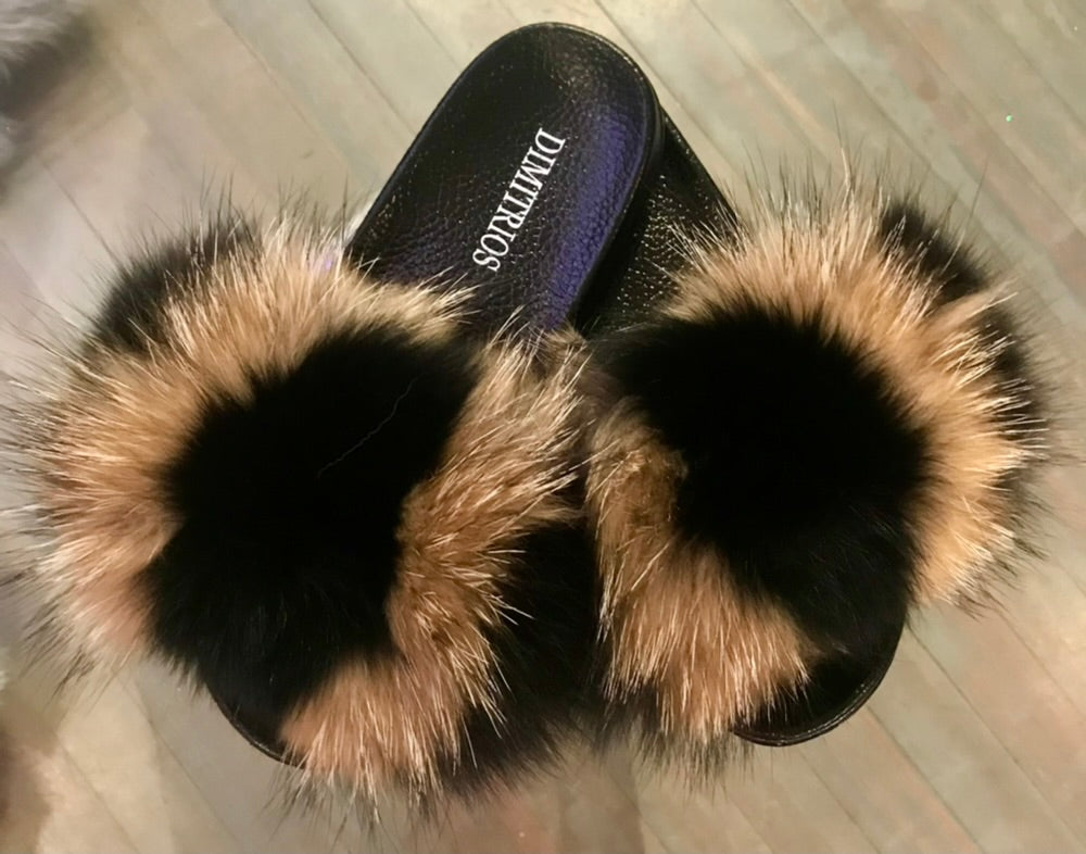 BLACK & BROWN FOX SLIDE