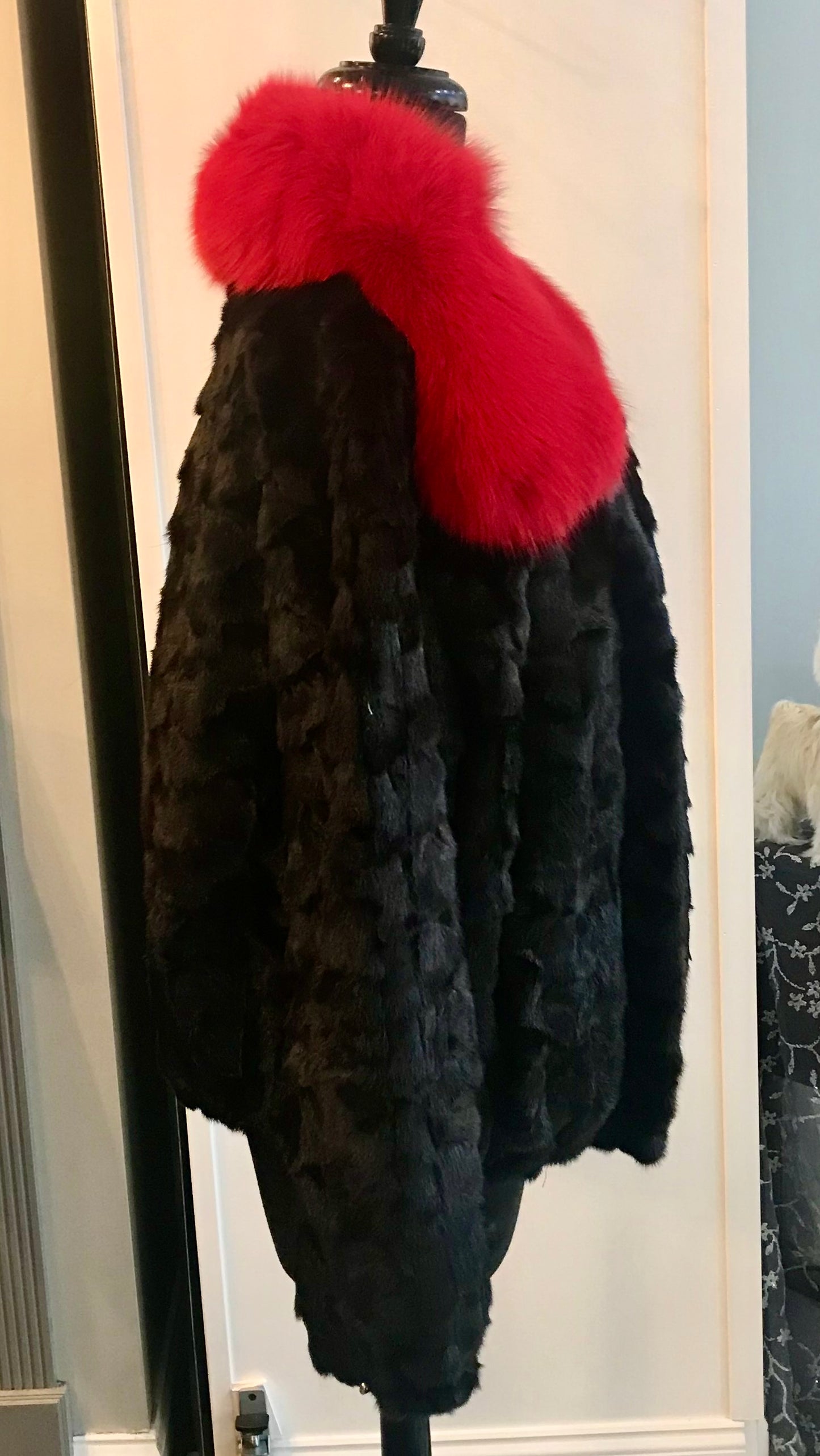 MINK SECTION BOLERO - FOX COLLAR