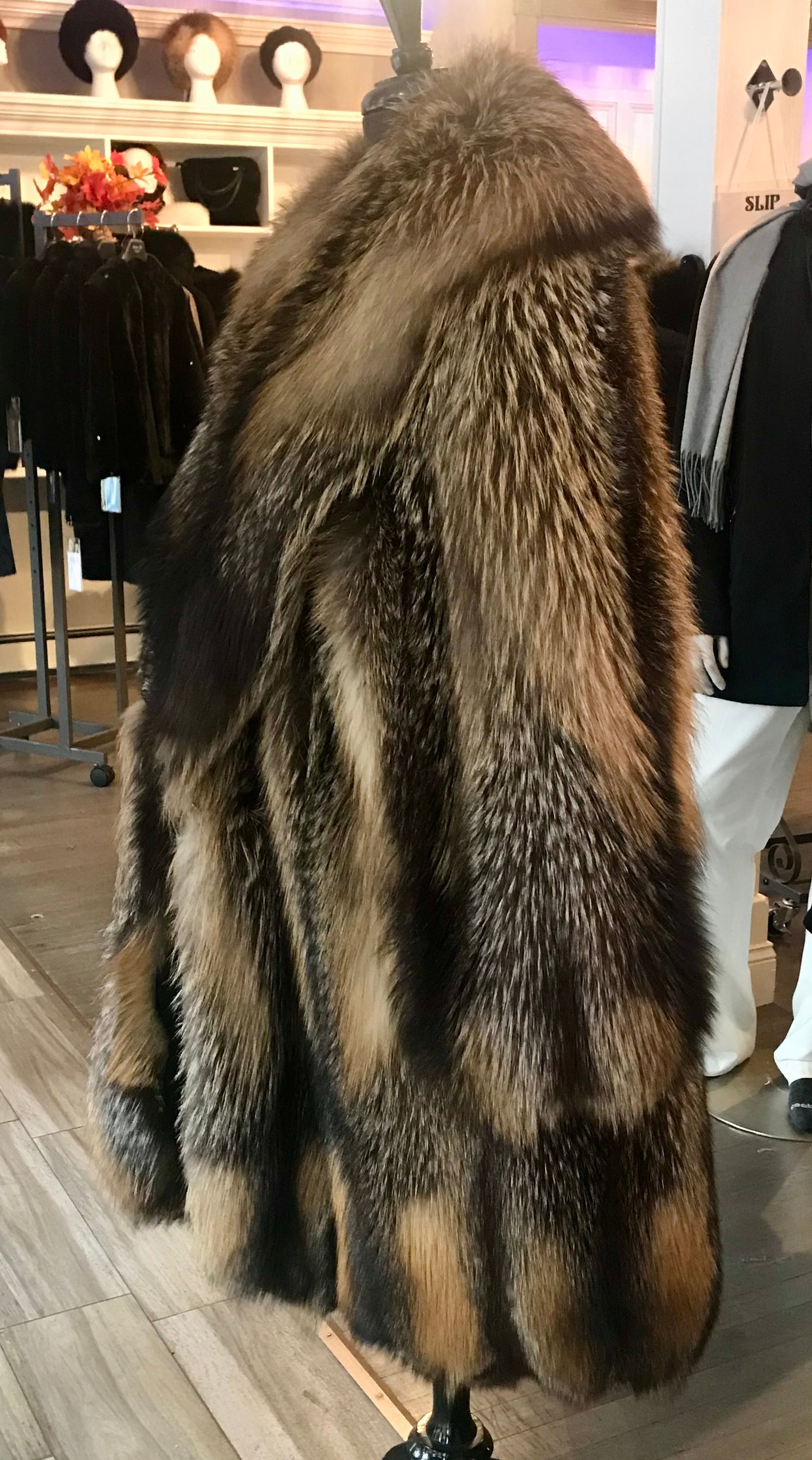 Multi-Color Fendi Fox Style Fur Jacket