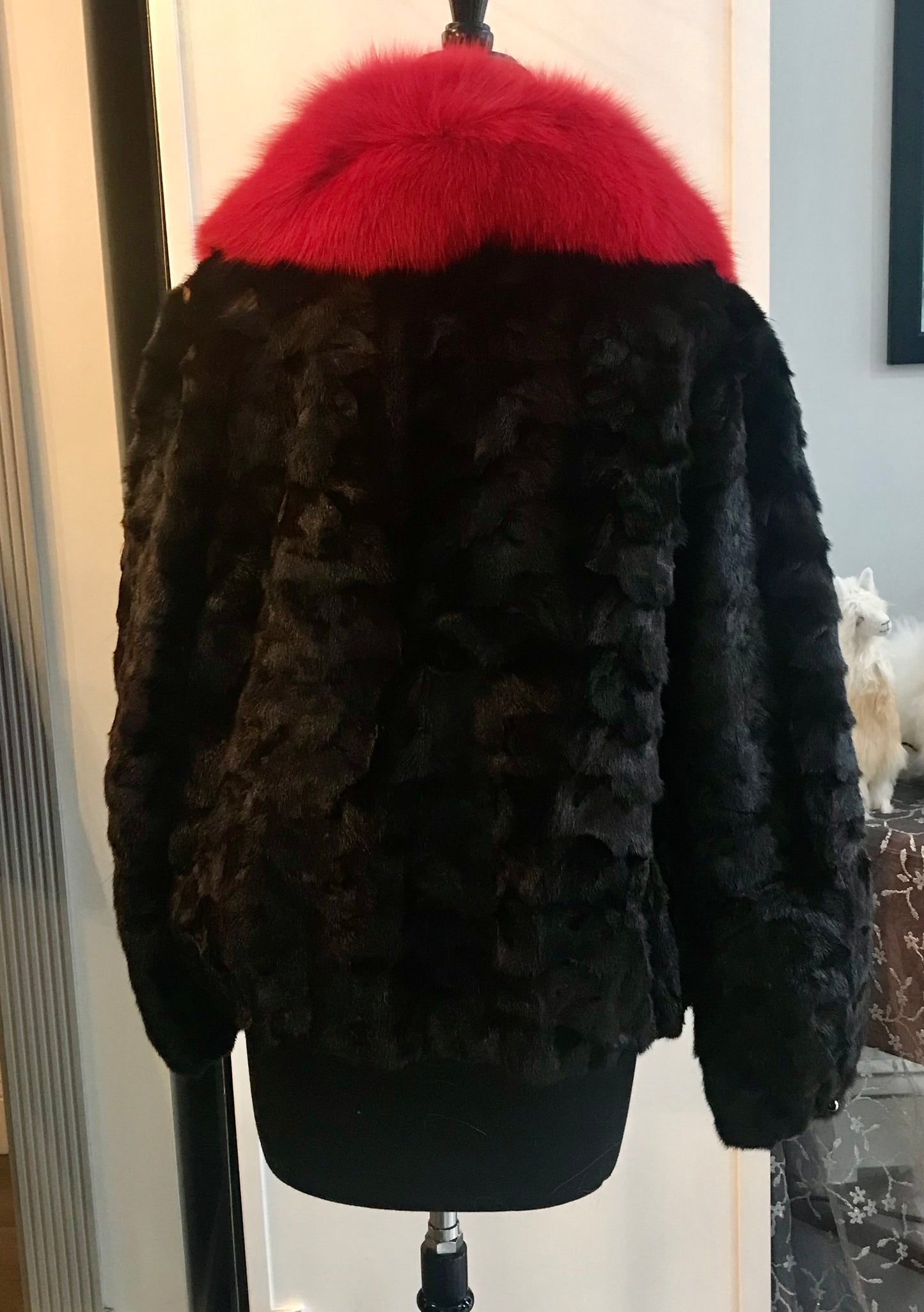 MINK SECTION BOLERO - FOX COLLAR