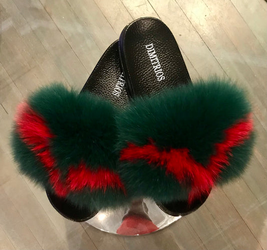 GREEN & RED FOX SLIDES