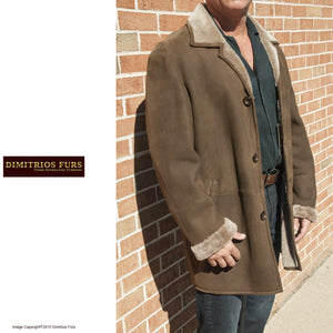 Men's Medium Brown Merino Shearling Jacket