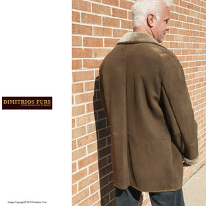 Men's Medium Brown Merino Shearling Jacket