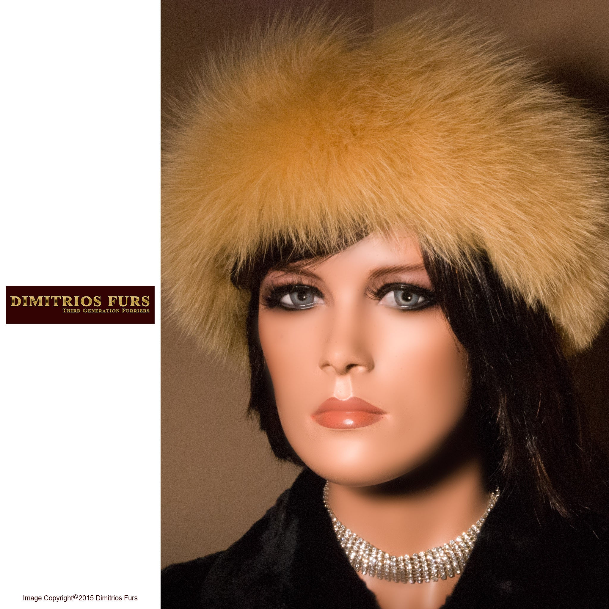 Fur Headband - Golden Fox Fur Headband - Long Nap