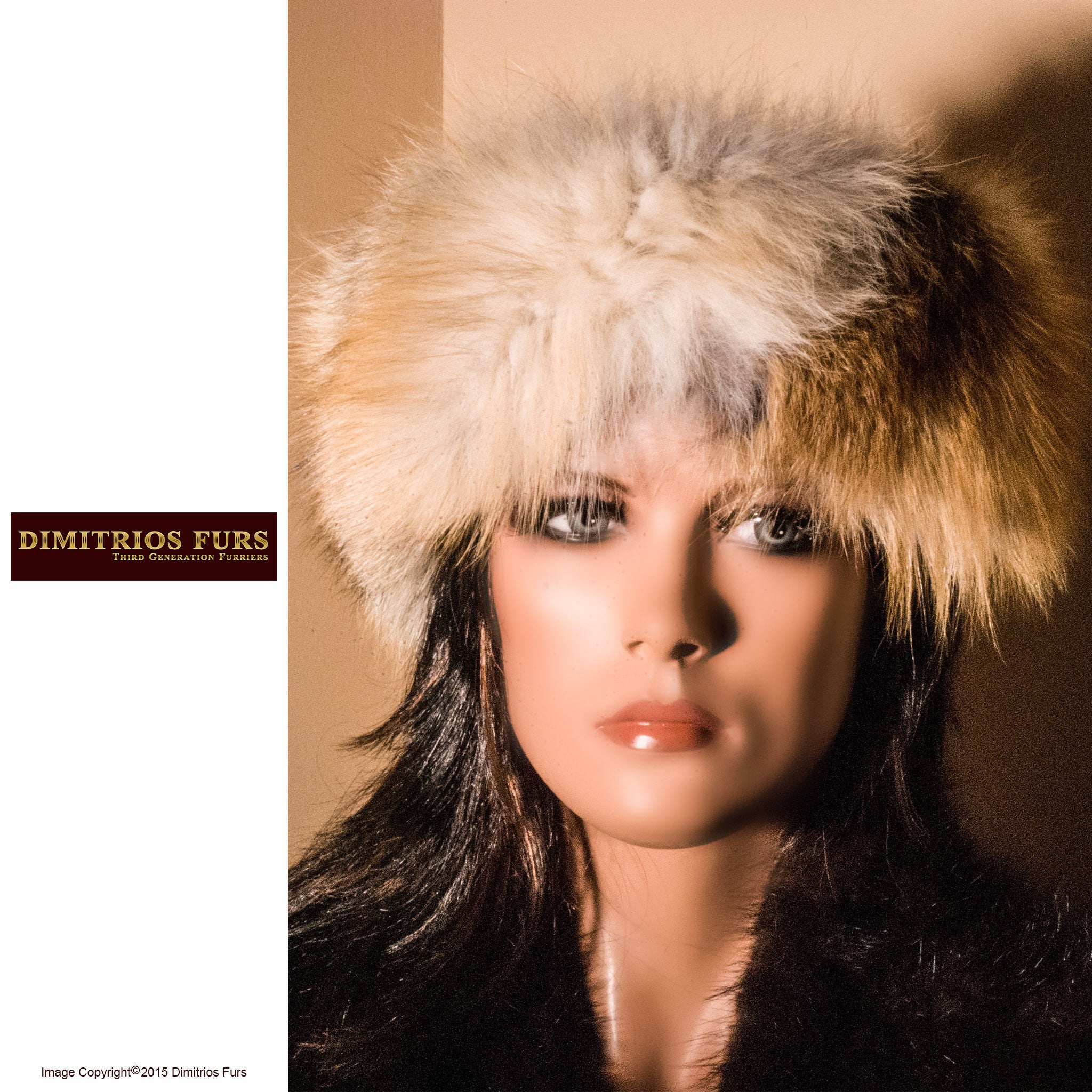 Fur Headband - Golden Island Fox Fur