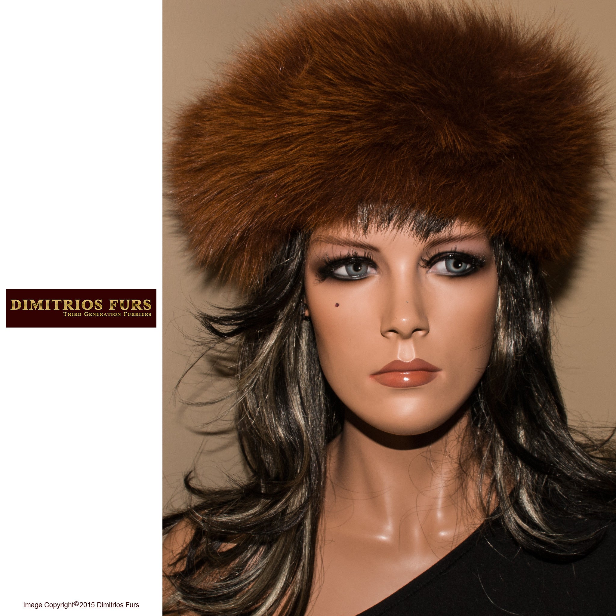 Fox fur headband deals