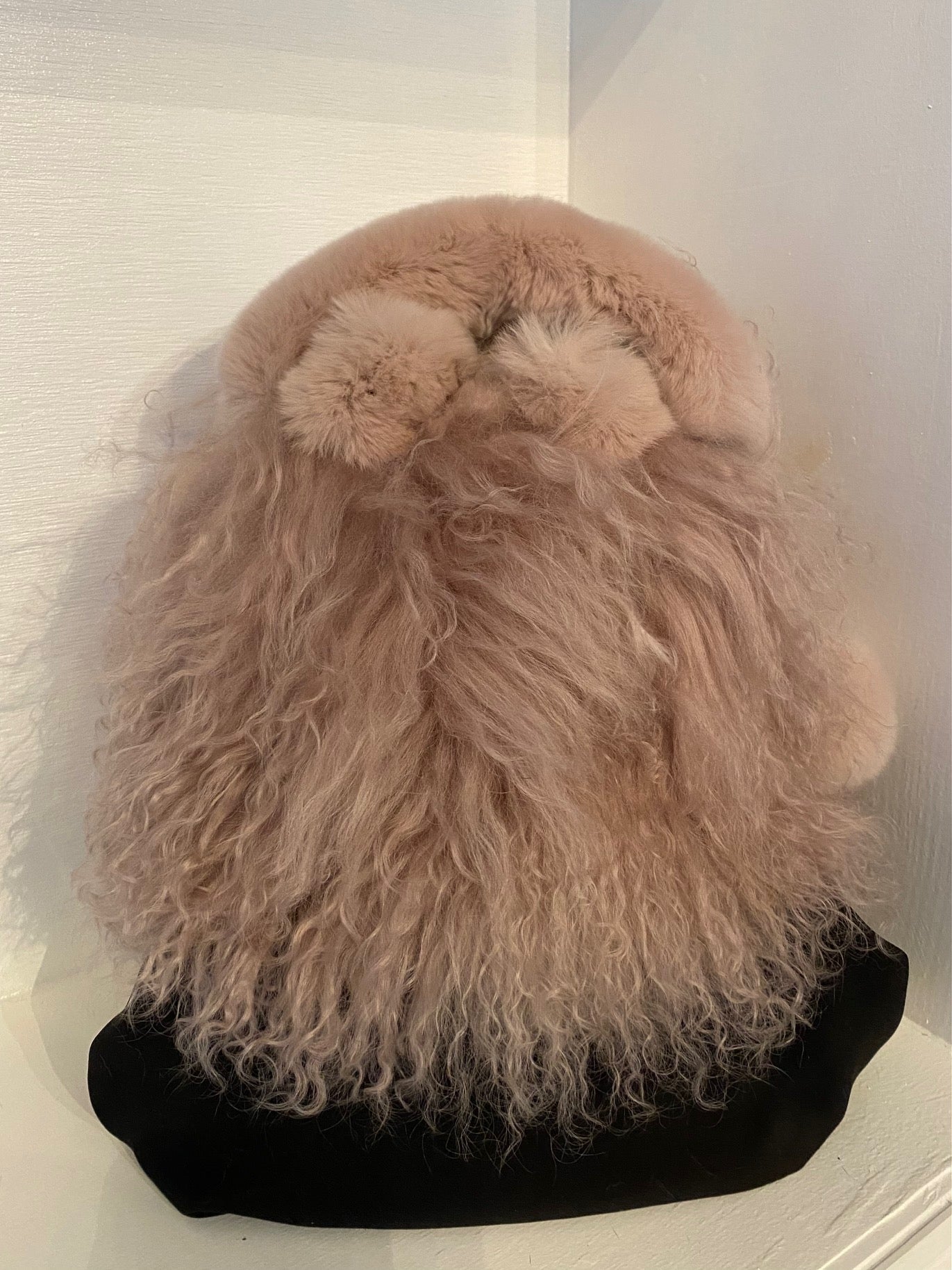 Pink Tibet Lamb Hobo Bag
