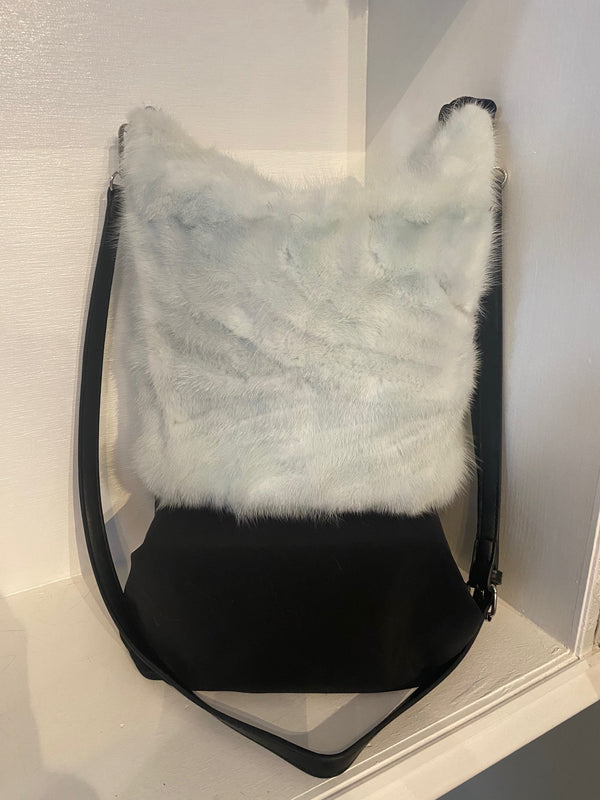 Light Blue Mink Shoulder Bag