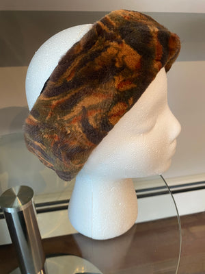 Multicolored Sheared Sculptured Mink Headband
