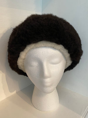 Chocolate Alpaca Wide Brim Hat