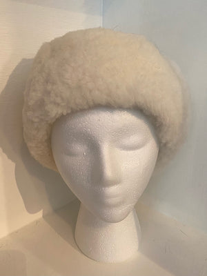 White Alpaca Wide Brim Hat