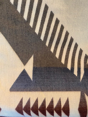 Blue/Brown Printed Alpaca Blanket