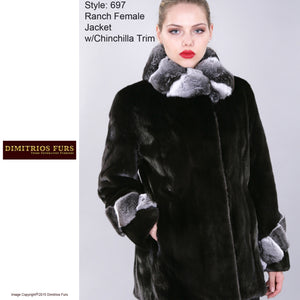 Custom Fur - Mink and Chinchilla Trimmed Jacket