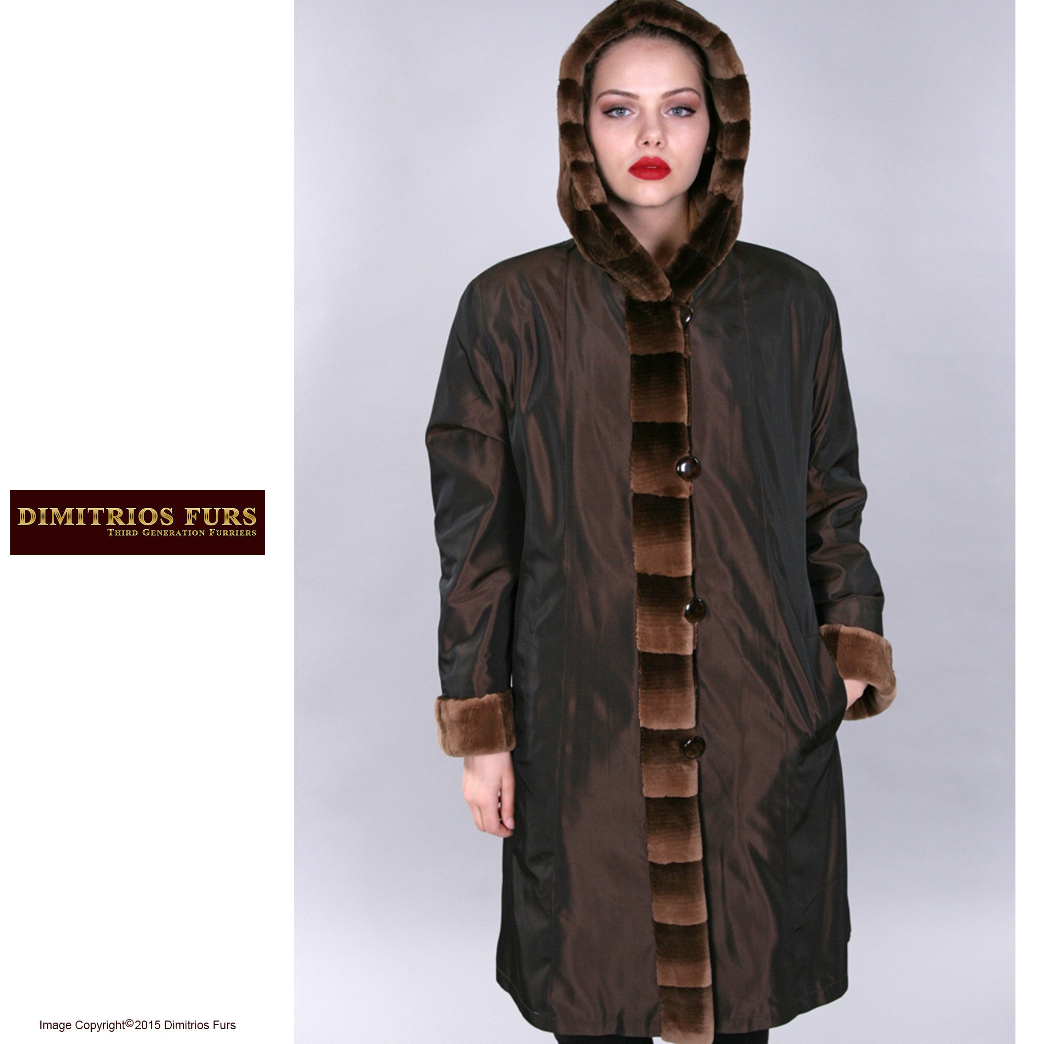 Custom Fur - Sheared Beaver Stroller - Reversible - Cognac Ombre