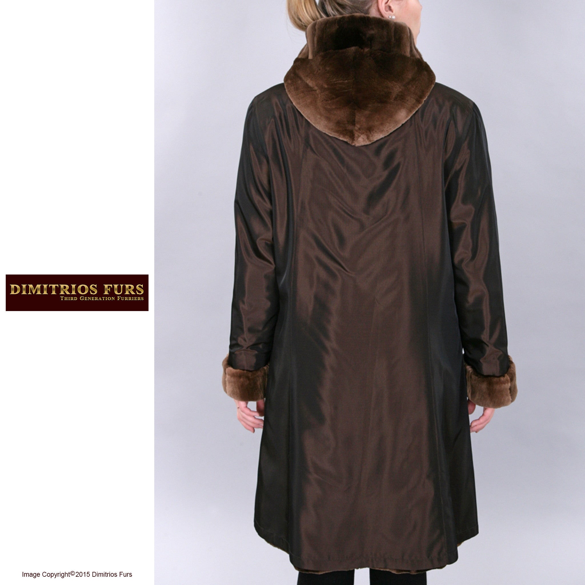 Custom Fur - Sheared Beaver Stroller - Reversible - Cognac Ombre