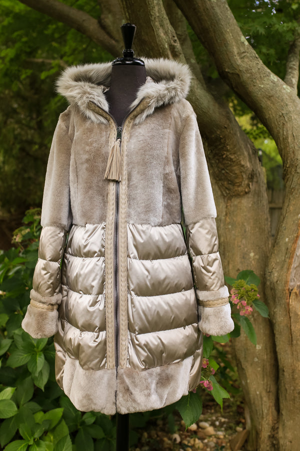 Shearling Combination w/ Poly Rainwear and Hood