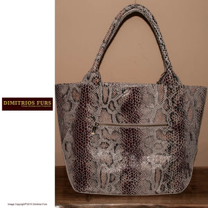 Tori Tote - Python Printed Leather Handbag