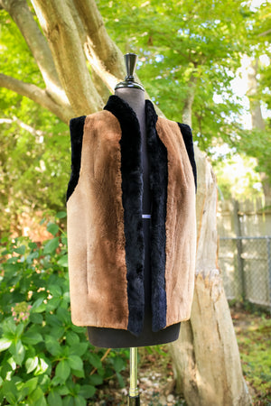 Two Tone Sheared Beaver Vest