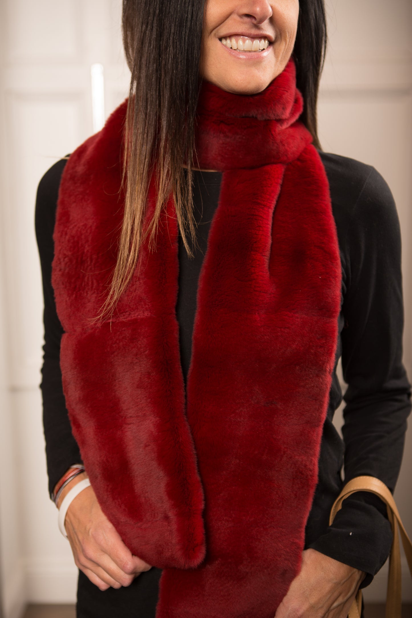 Sheared Mink Long Scarf